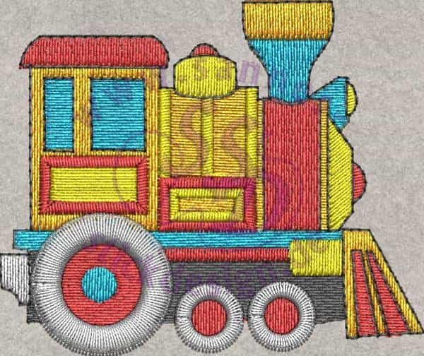 Stickmotiv: Lokomotive