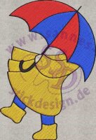 Stickmotiv: Maedchen mit Regenschirm 1