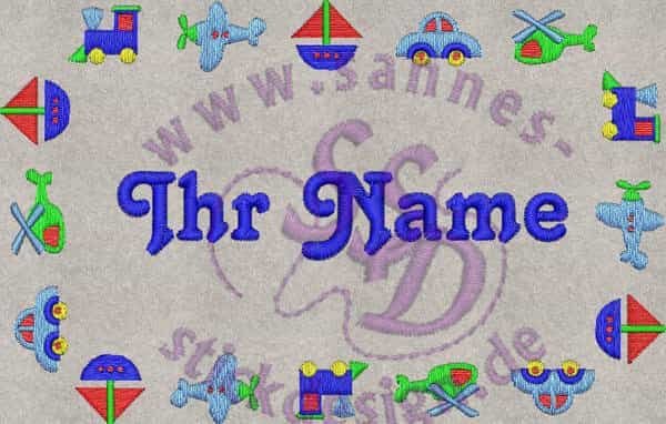 Stickmotiv: kleines Spielzeug