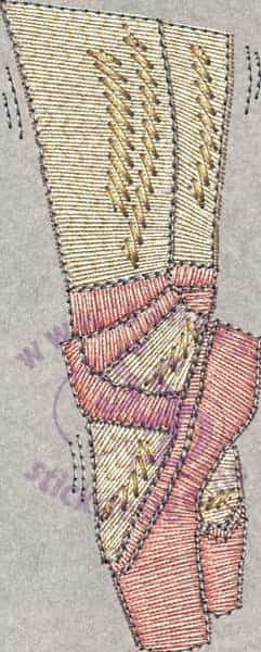 Stickmotiv: Spitzenschuhe