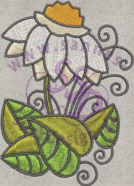 Stickmotiv: Kornblume