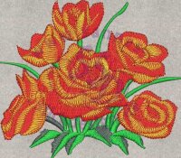 Stickmotiv: Rosenstrauch