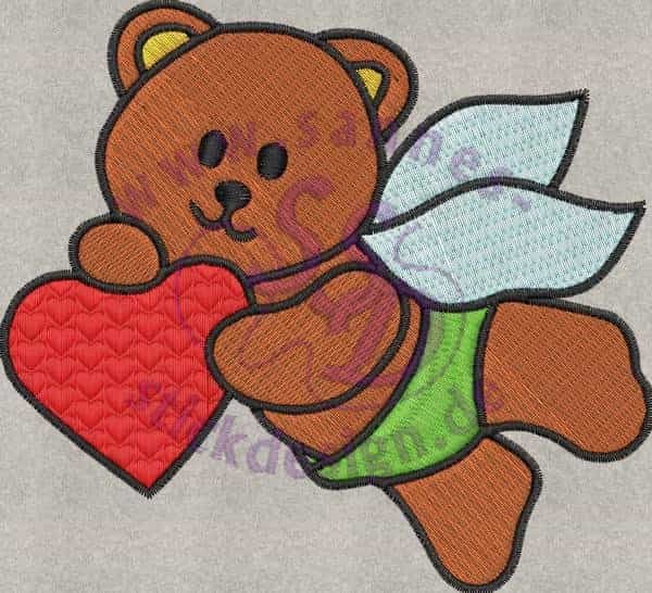 Stickmotiv: Baer mit Herz