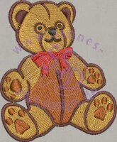 Stickmotiv: Baer mit Schleife