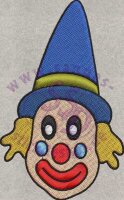 Stickmotiv: Clowngesicht