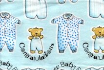 Teddy, blau (Biber Stoff)