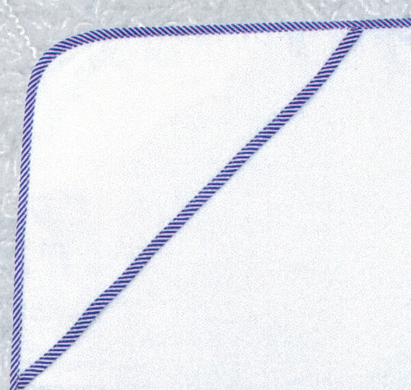 Uni Weiß - Streifen Weiß/Blau